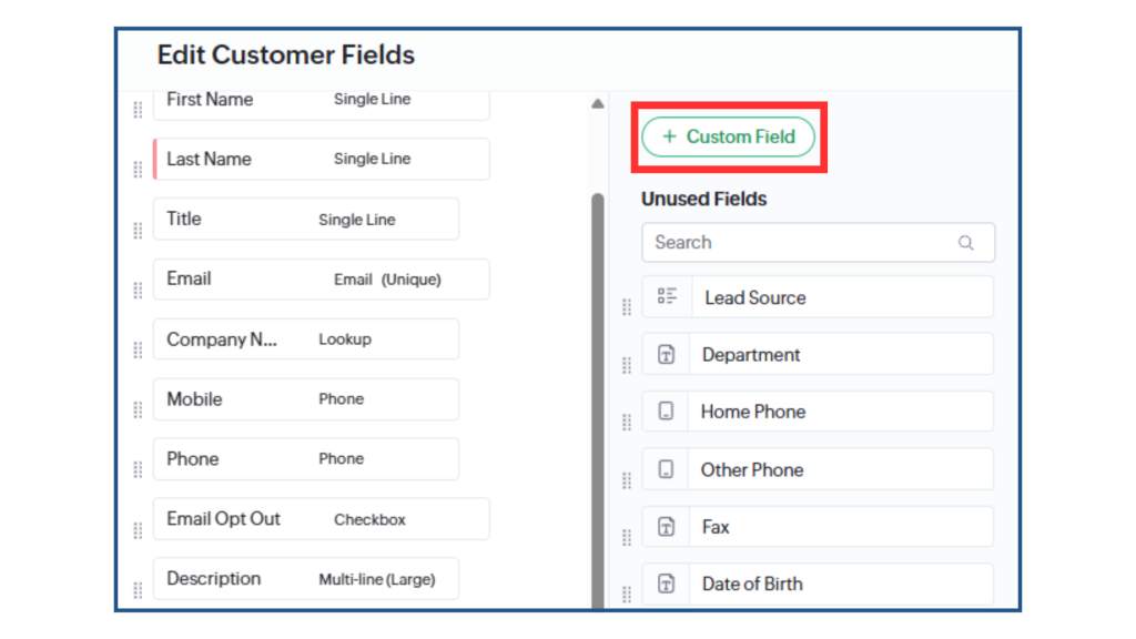 How to Customize Fields and Modules in Bigin - Create Custom Fields