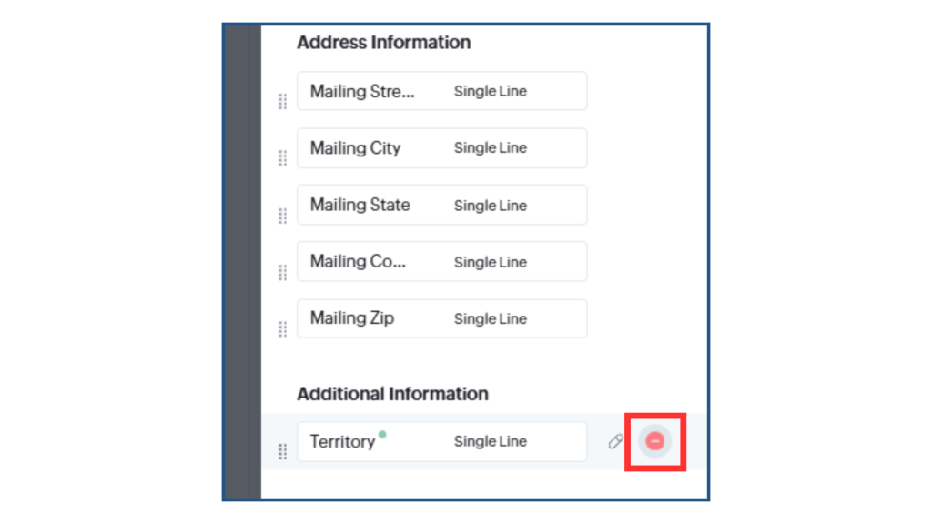 How to Customize Fields and Modules in Bigin - Delete Unnecessary Fields